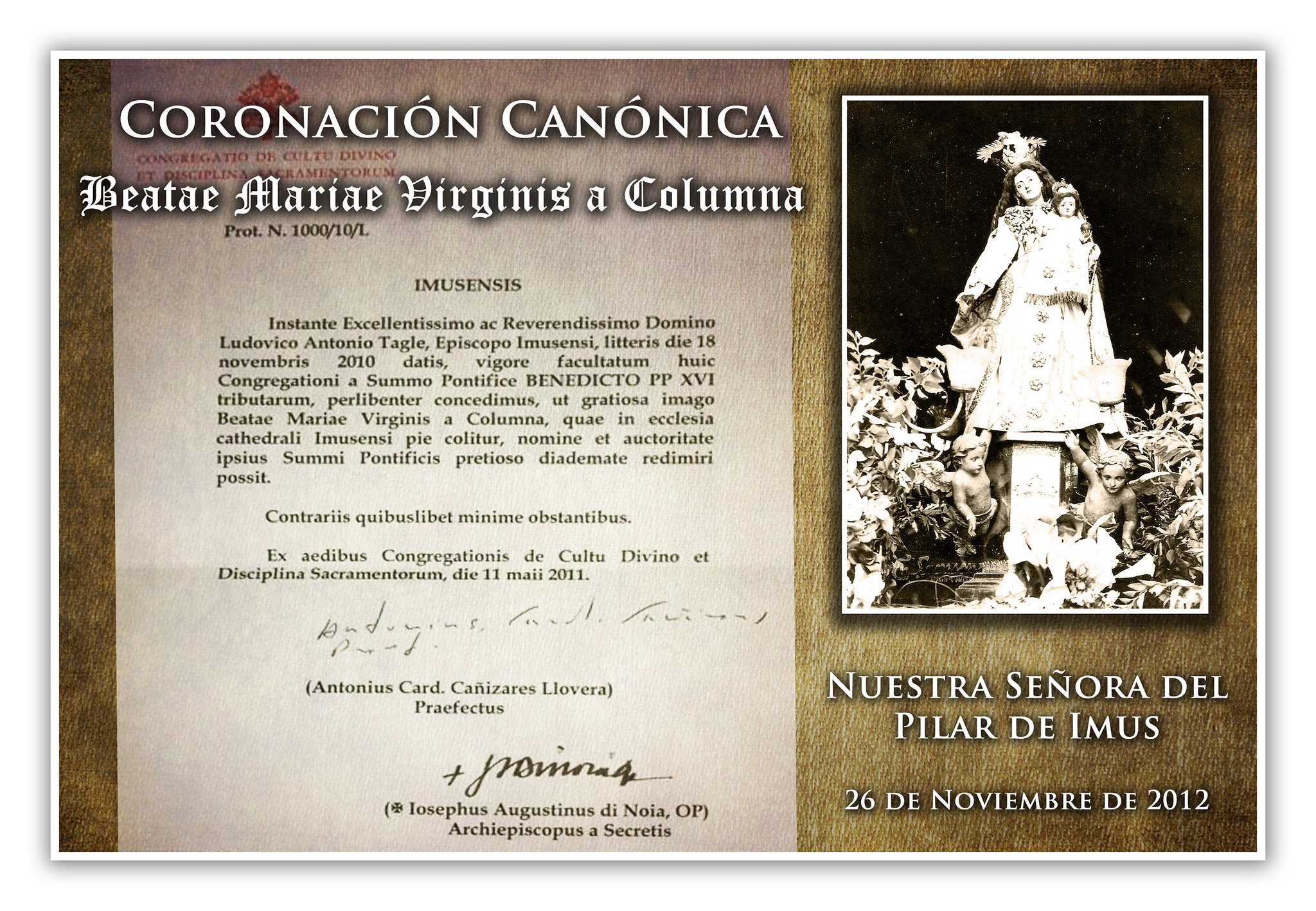 Coronation Rites Letters Design Diocese of Imus - History - Canonical Coronation