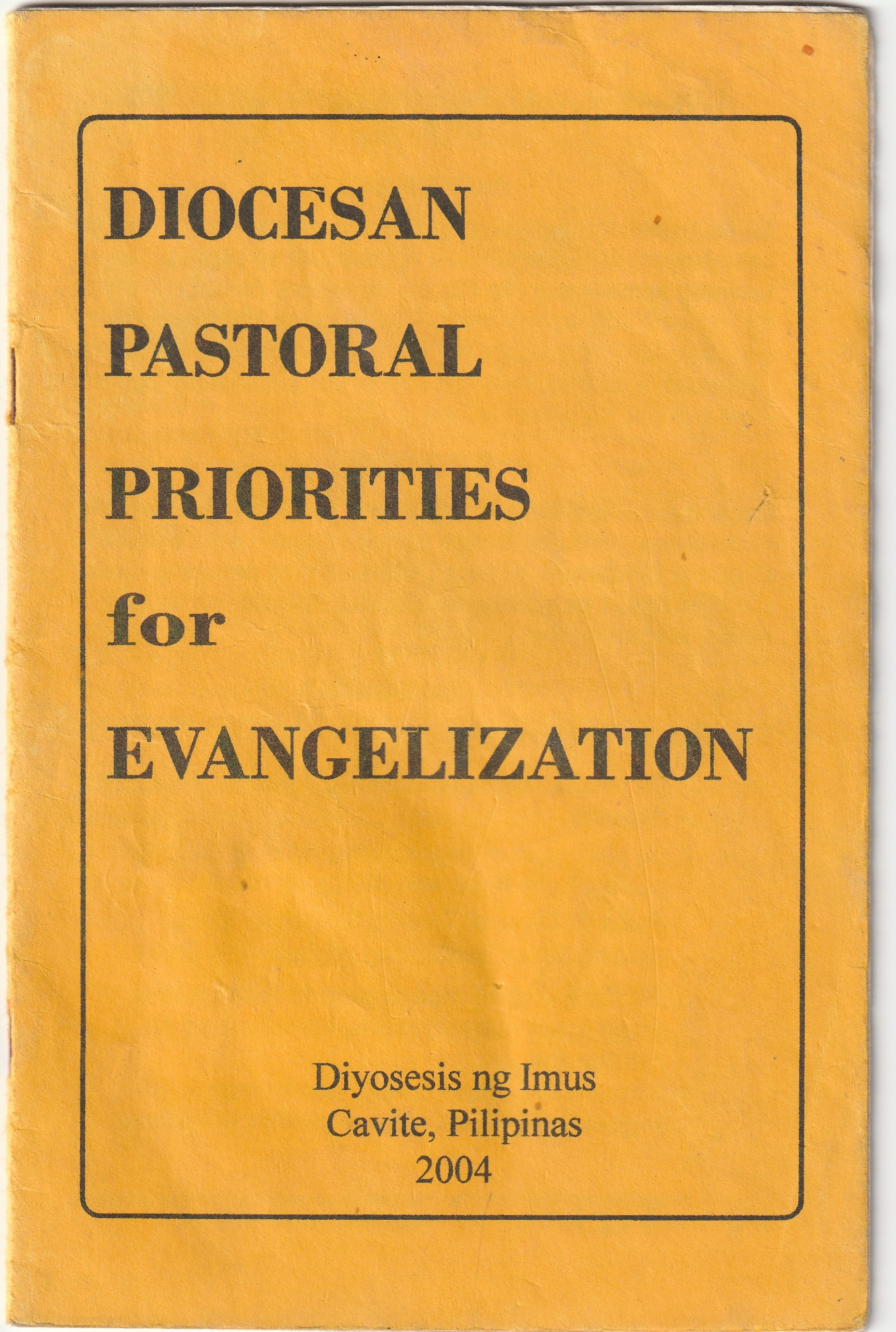 DIOCESAN PASTORAL PRIORITIES FOR EVANGELIZATION